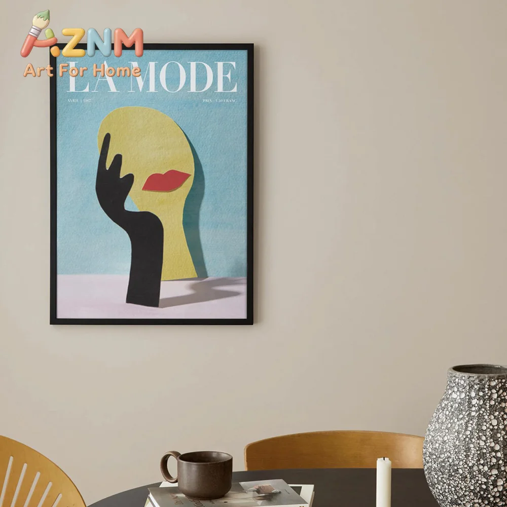 La Mode Hair Poster and Print Modern Model Wall Art Canvas Painting Posters Living Room Bedroom Home Decoration