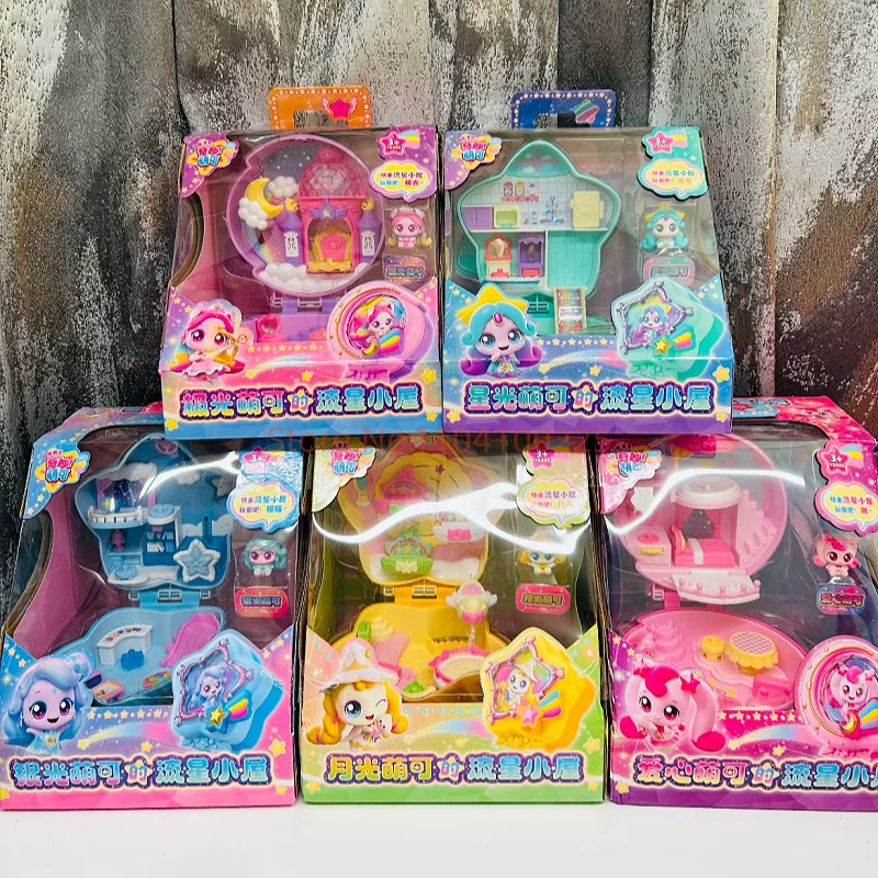 

Catch! Teenieping Anime Figure Season 6 Sparkling Meteor Aurora Meteor Hut Set Magic Sweetheart Figure Model Collection Toy Gift