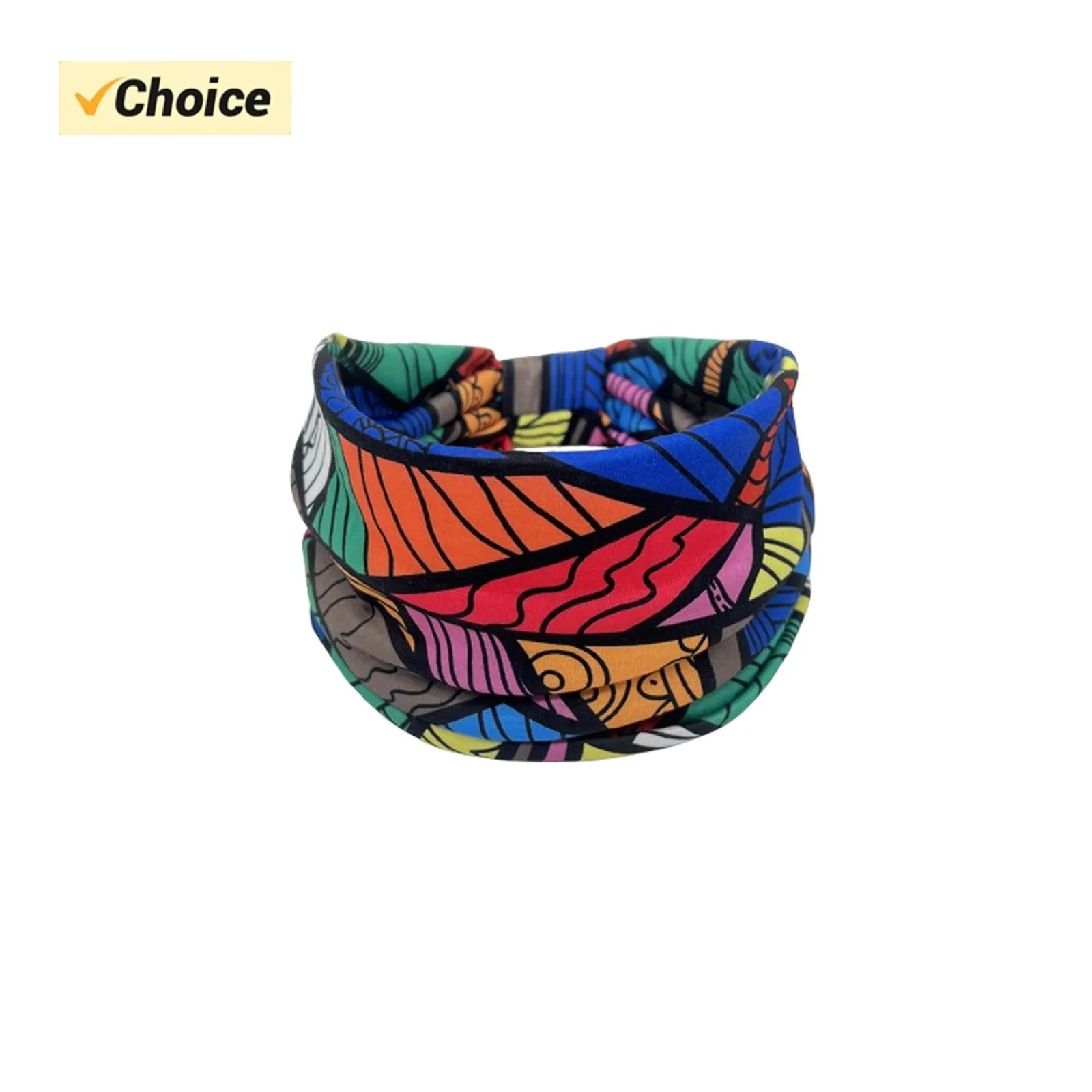 

(1pc) Hot-selling Women's Hairband Printed Wide Edge Elastic Knot Sports Yoga Headband Hair Accessories