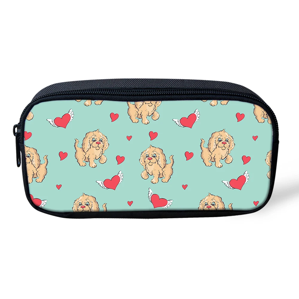 Cute Corgi Dog Pattern Pencil Bag Custom Pencil Case Zipper Stationery Bag Birthday Gift Free Shipping