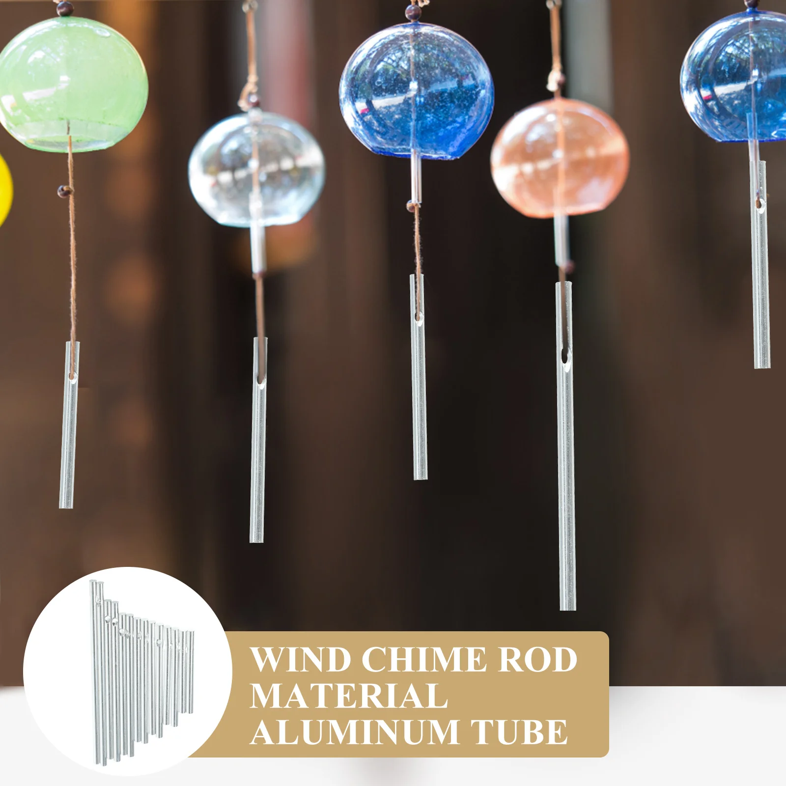 2 Sets Wind Chimes DIY Pipe Parts Outdoor Commemorate Metal Tube Aluminum Tools Parent-child