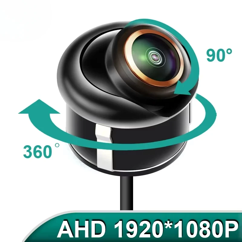 170 ° AHD 1920x1080P CBVS 720P 검정색 후면보기 백업 주차 카메라 금속 바디 자동차 Fisheye 렌즈 카메라 반전