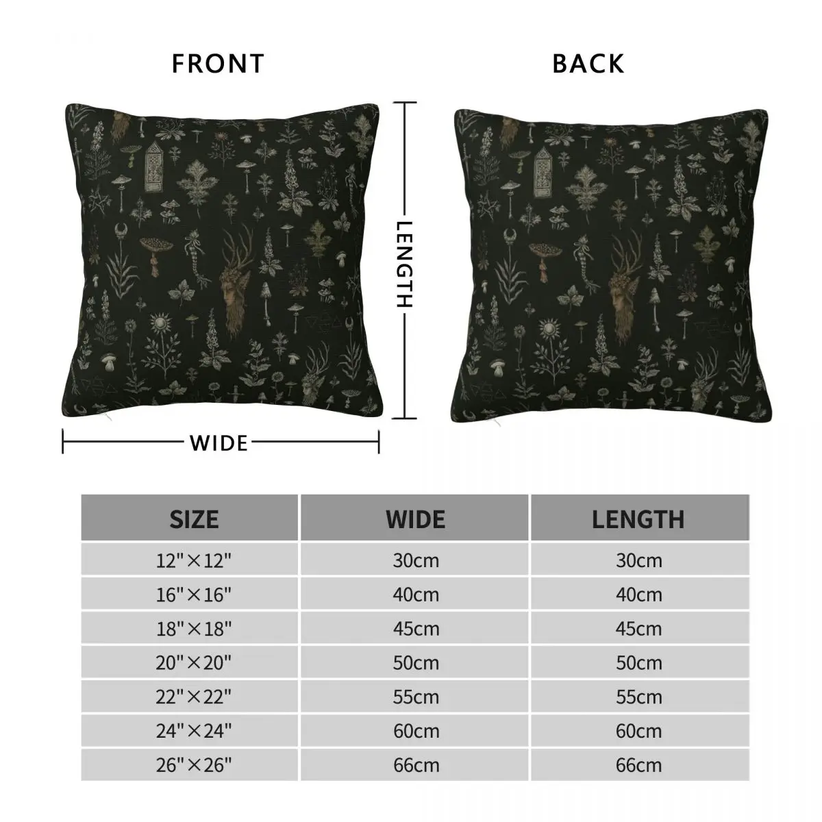 Forest And Field Guardian Square Pillowcase Polyester Linen Velvet Printed Zip Decorative Pillow Case Car Cushion Cover