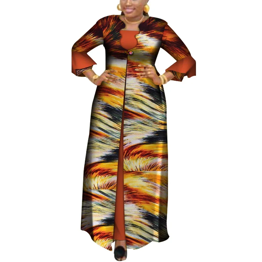 

Vestidos African Dresses for Women Dashiki Elegant Long Party Dress Plus Size Traditional African Clothing WY3880