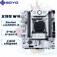SOYO X99 Motherboard DDR4 LGA2011-3 with M slot 2 Supports C612 Chipset Dual channel DDR4 SATA 3.0 White Cooling Armored Fan