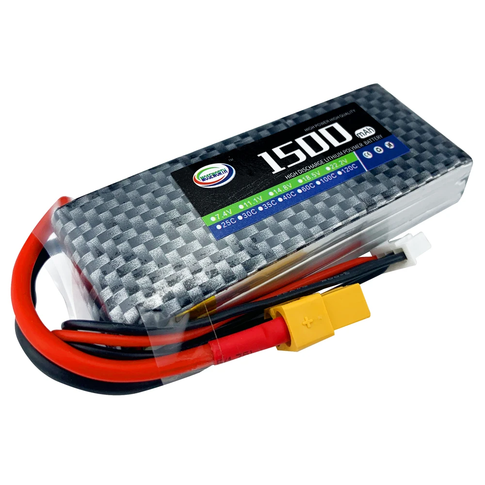 للبيع بطارية ليبو 3S 11.1 فولت 1300mah 1500mAh 1800mAh 2200mah 30C 40C 60C RC ToyCar قوارب بدون طيار أجزاء مع عمداء XT60 T