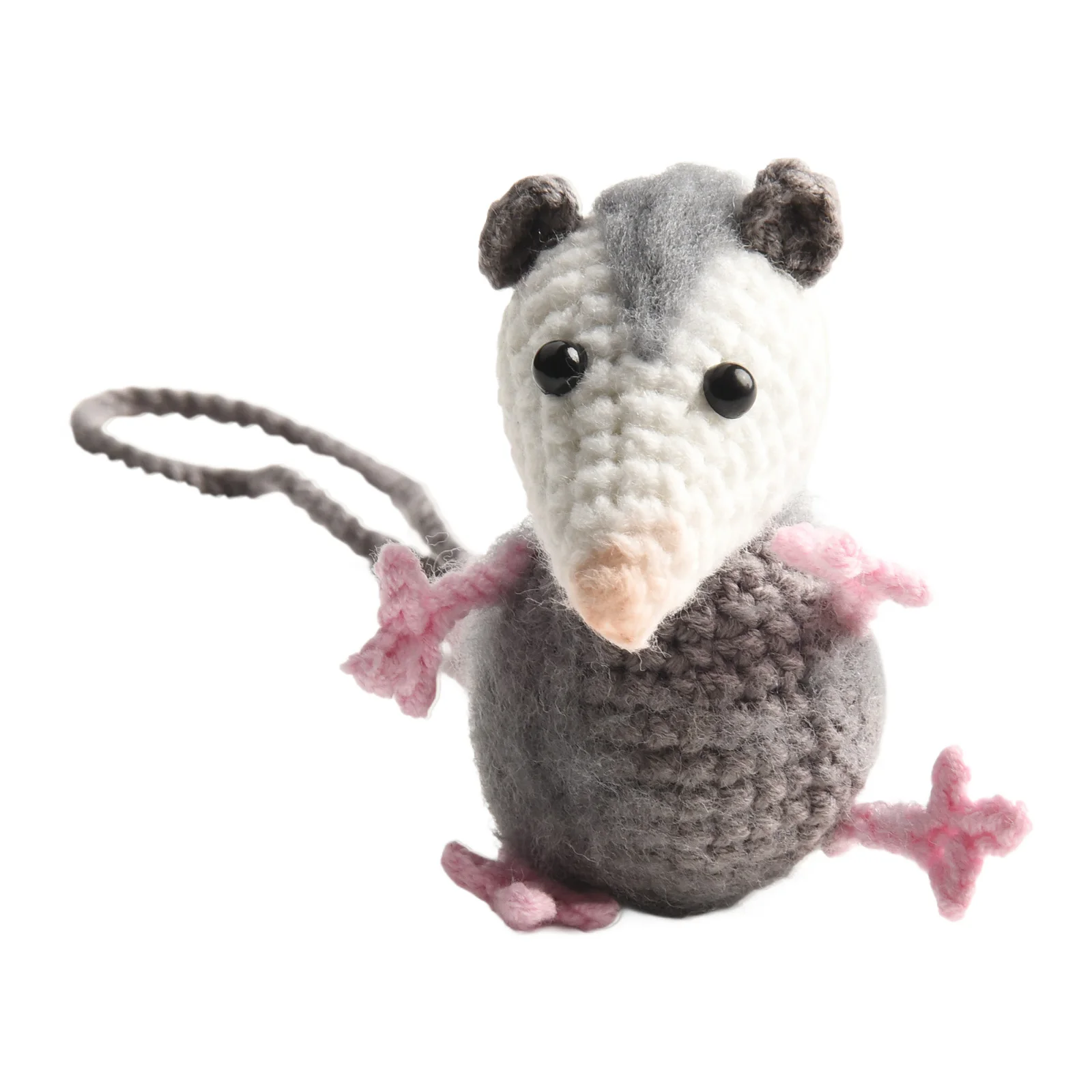 Possum Car Charm Pendant Window Side Car Interior Decoration Handmade Knitted Possum Car Charm: Cute Decoration For Rearview