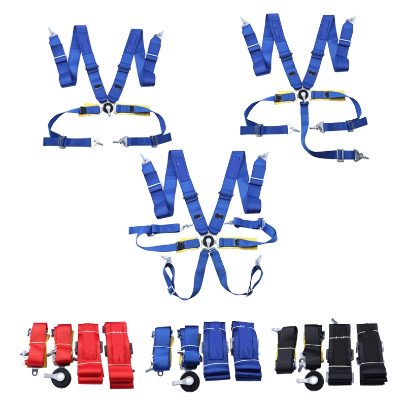 4 Point 5 Point 6 Point 3Inches Seat Belt Racing Harness sety belt seat harness with Camlock Competition BLACK BLUE RED withlogo