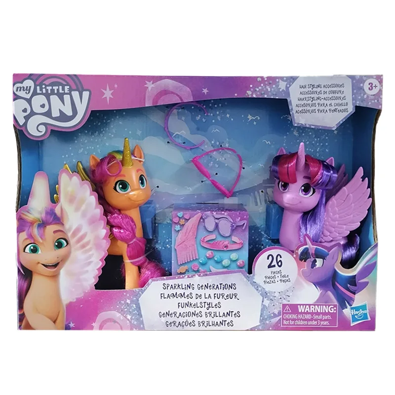 

Hasbro My Little Pony Twilight Sparkle Hair Dress Up Dolls Sparkling Generations Sunny Starscout Action Figure Girls Toy Gifts