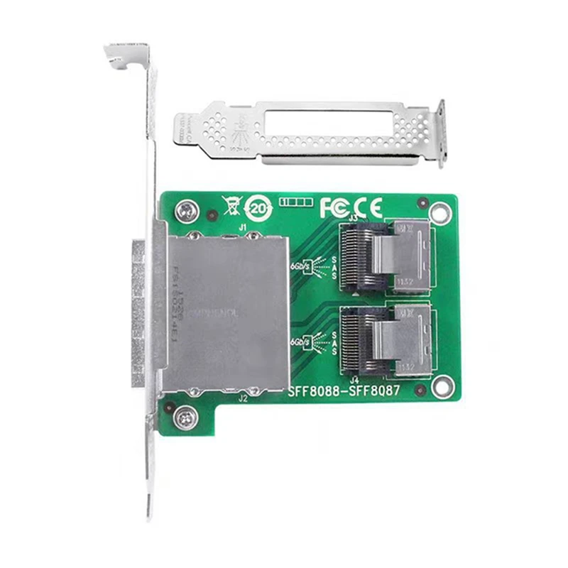 Minisas Adapter Card SFF-8087 To SFF-8088 Dual Port SAS Card Internal To External Card