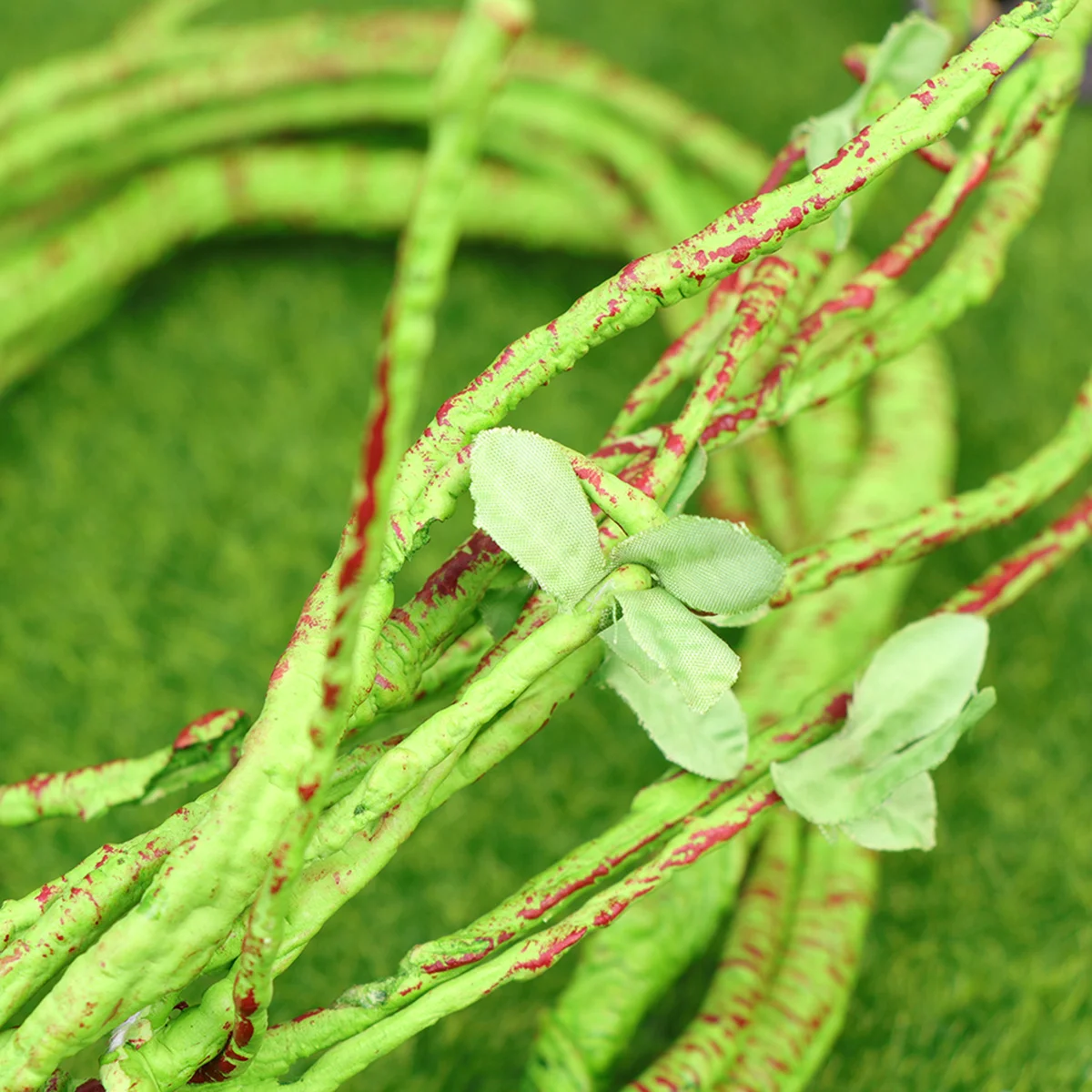 

Simulation Plant Rattan Bendable Artificial Leaves For Reptile Habitat Decor Fake Hanging Vine