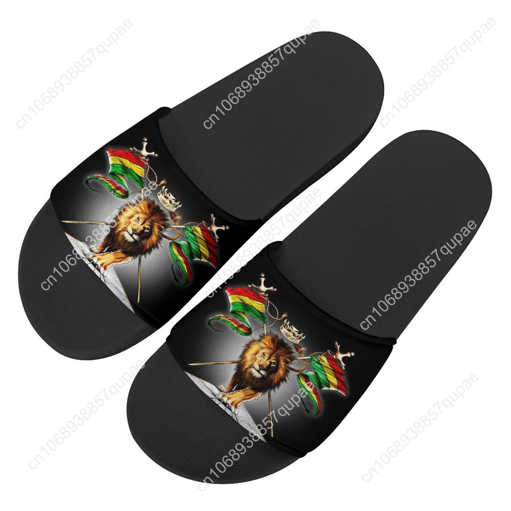 Reggae Rastafarian Slippers Home Water Shoes Lion Of Judah Beach Pool Sandals Mens Womens Teenagers Tailor-made Summer Slipper