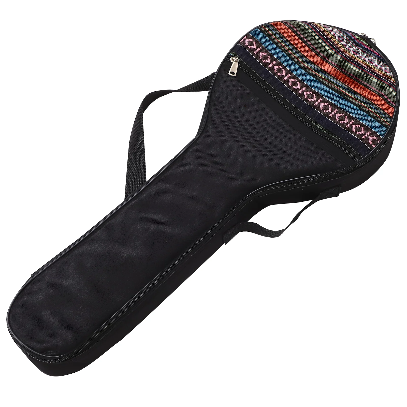 4 String Cotton Filled Ethnic Pattern Adjustable Shoulder Musical Instrument Case Banjo Pouch Guitar Accessory Bag