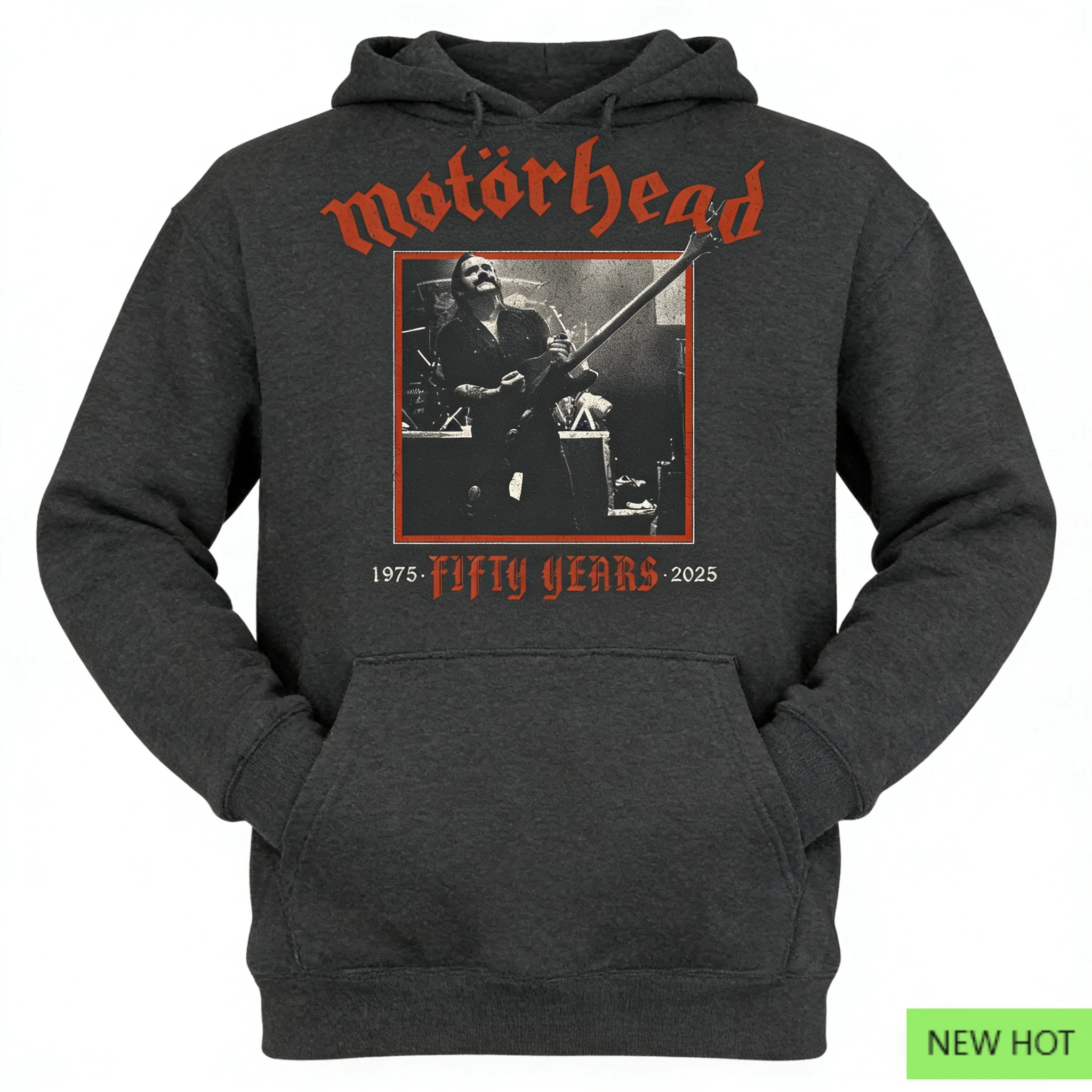 Bluza z nadrukiem tekstów Motorhead Orgasmatron z 2025 roku, bluza w stylu speed metal, idealna dla fanów, którzy kochają piosenki zespołu i styl hard rock.