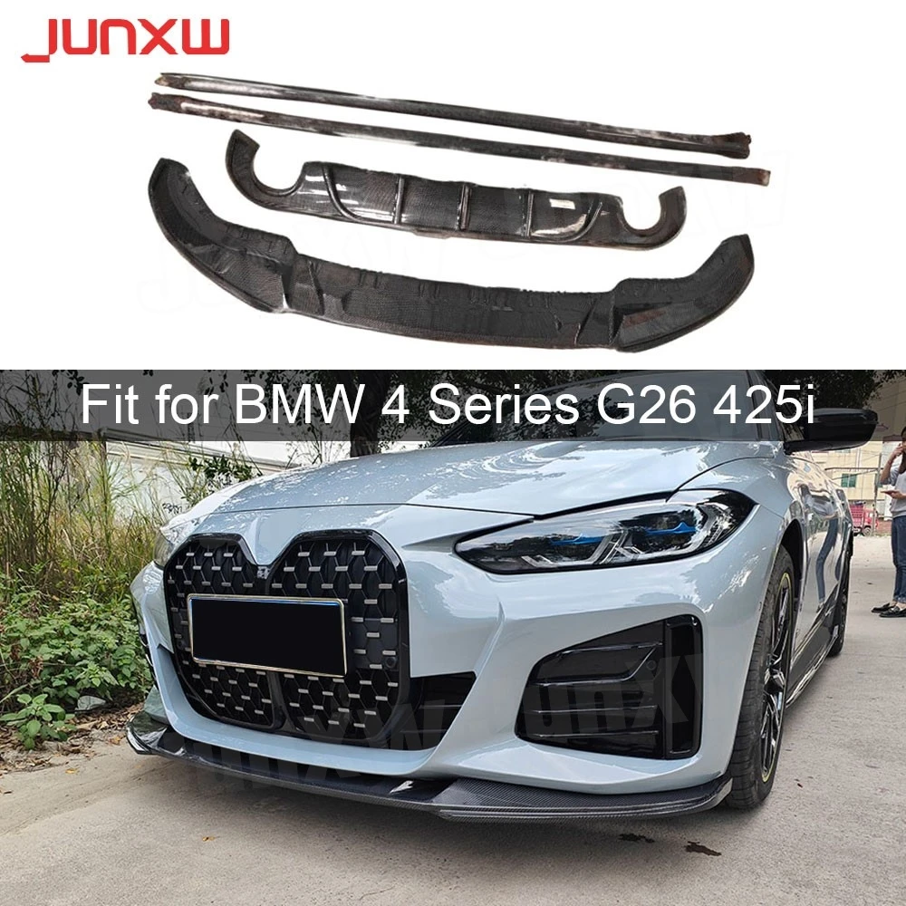 

Для BMW 4 серии G26 425i M Sport 2020+ Комплекты кузова из углеродного волокна Автомобильный передний бампер Спойлер Боковые юбки Задний диффузор Губный спойлер