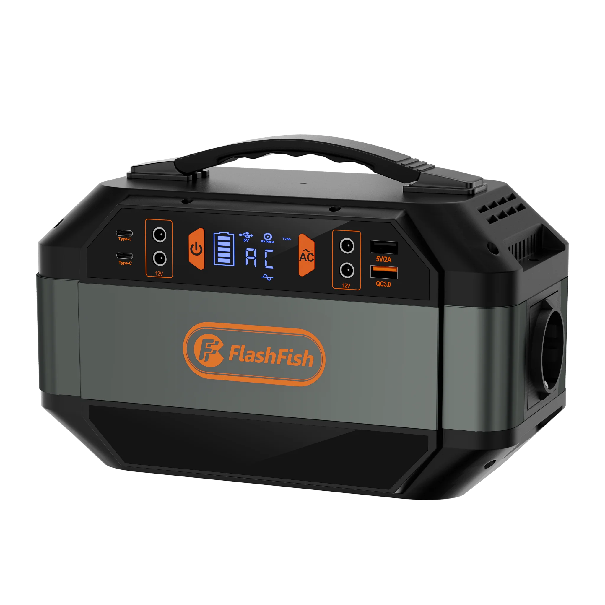 P56 This Product Complies with UL Safety Standards. Portable Power Station 299Wh 80850mAh, 330W Continuous 600W Peak AC Output, Solar Generator with AC100-240V, USB QC3.0, Dual Type-C, 4*DC Ports for Camping RV Emergency Power Backup