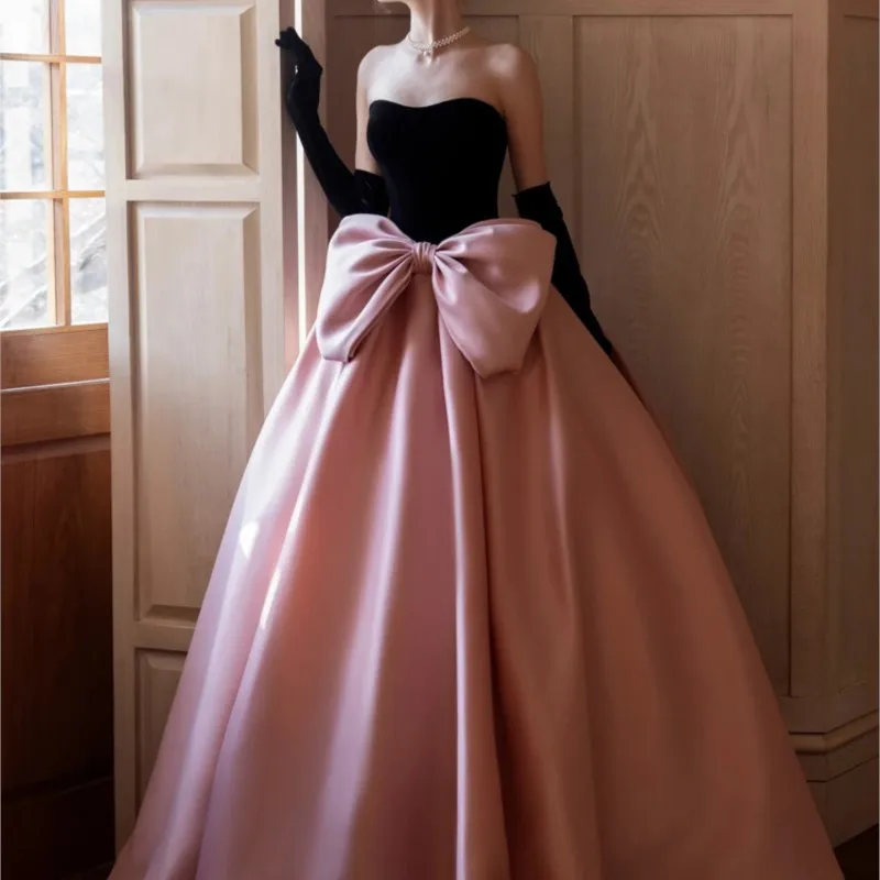 Light luxury niche sense pink banquet toasting dress graduation ceremony