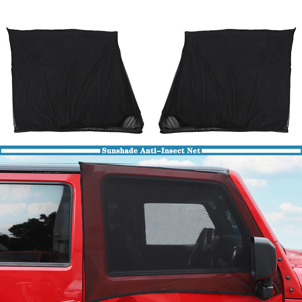 Car Window SunShade Anti-Insect Net for Jeep Wrangler TJ JK JL Gladiator JT BJ40 for Dodge Nitro Charge for Suzuki Jimny 2021+