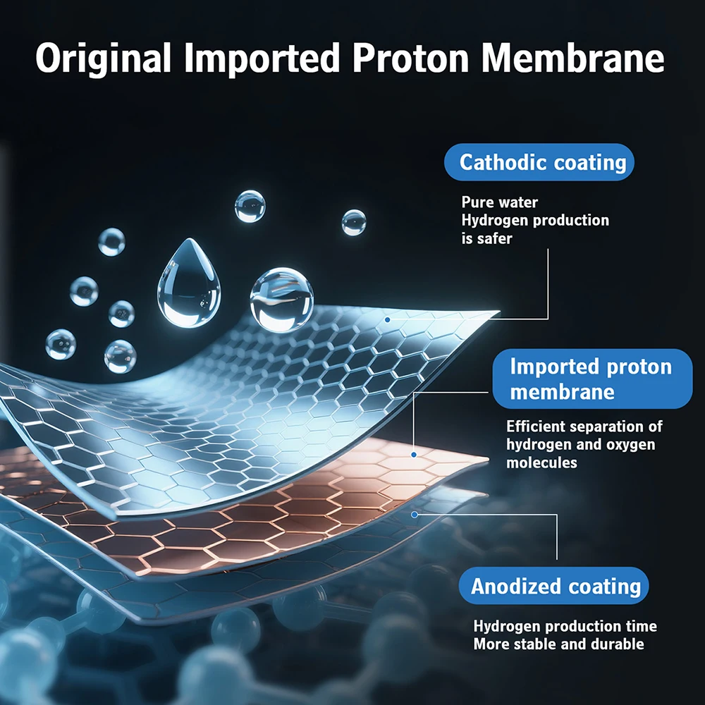 Suyzeko جهاز استنشاق الهيدروجين 150 مللي عالية النقاء النقي H2 آلة العلاج آلة استنشاق الهيدروجين الجزيئي المياه المؤين وتنقية