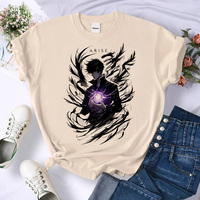 Solo Leveling shirt teen Classic korean clothes 2000s Colorful t shirt University Digital 2000s Psychedelic anime Vintage