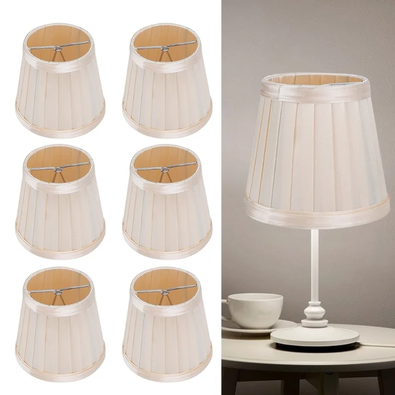 

6PCS Modern Simple Chandelier Pendant Lamp Shade Cover Fabric Lampshade For Home Wall Light