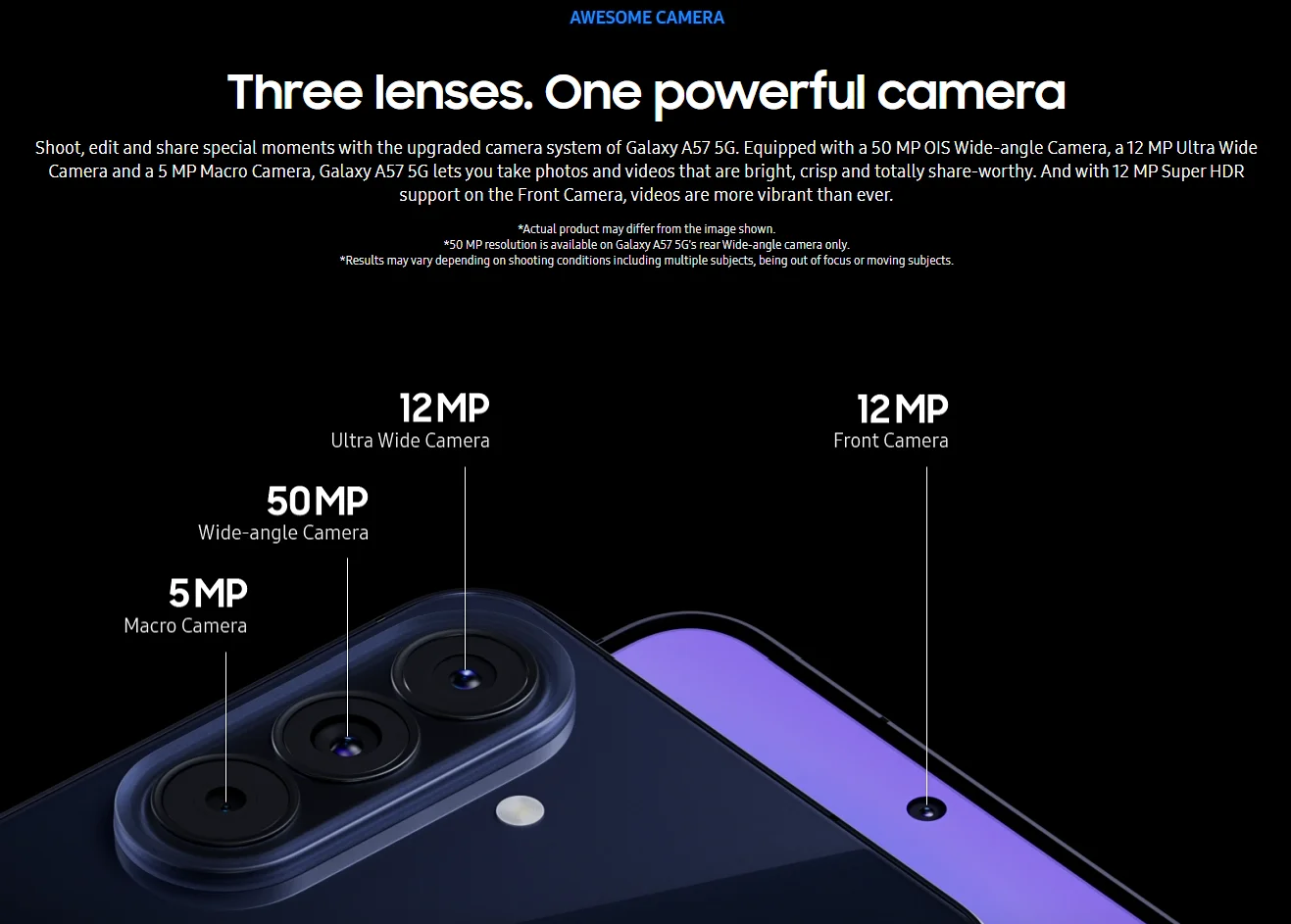 Global Version Samsung Galaxy A57 5G Smartphone 6.7" AMOLED 120Hz 5000mAh IP68 NFC