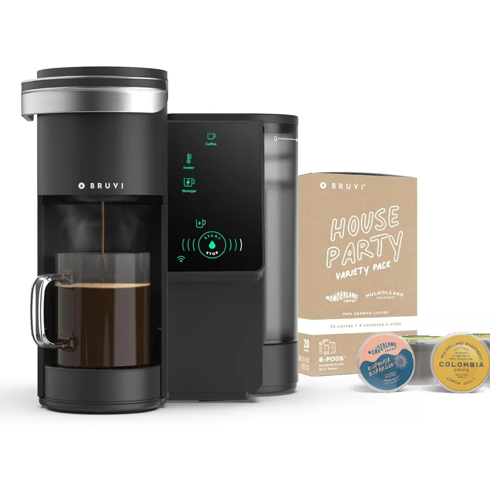 Coffee System | Includes 20 Coffee and Espresso B-Pods Coffee Brewer + Premium Water Filter Kit