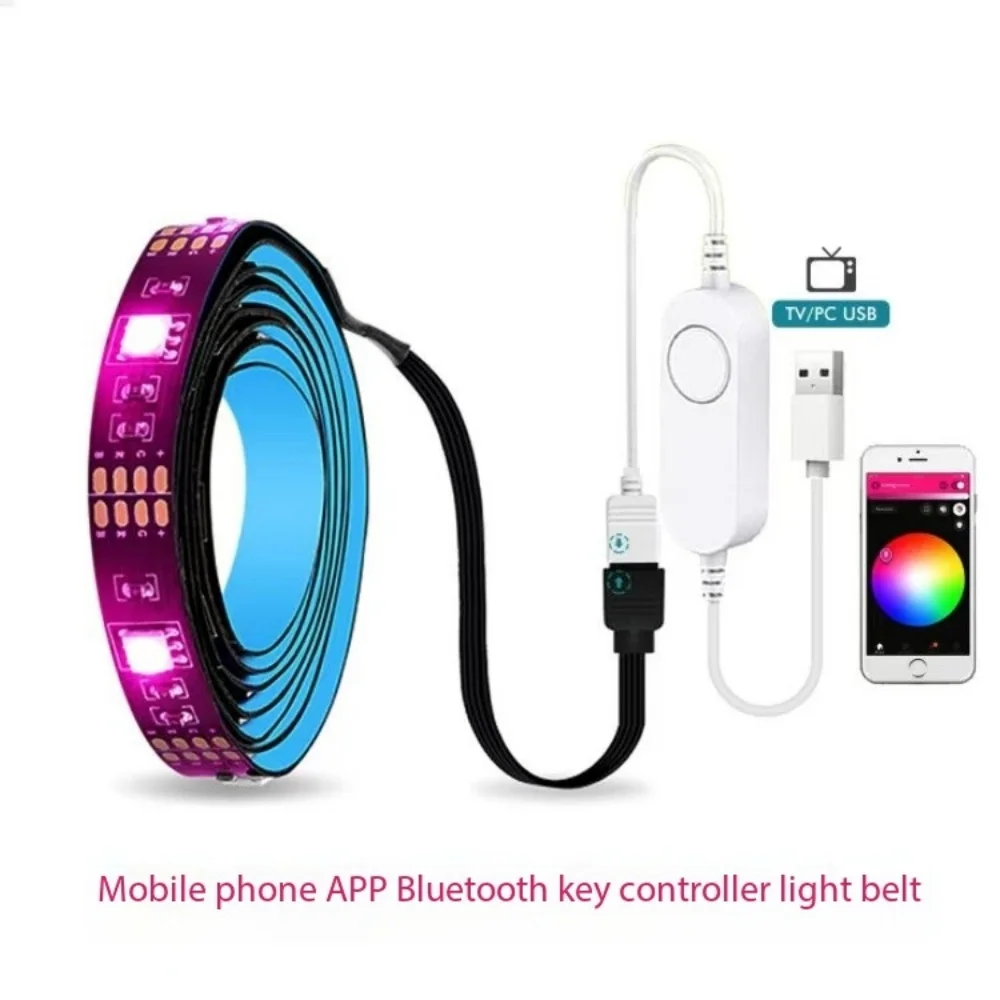 

Atmosphere light RGB light strip self-adhesive TV computer background USB TV background light mobile APP control color changing