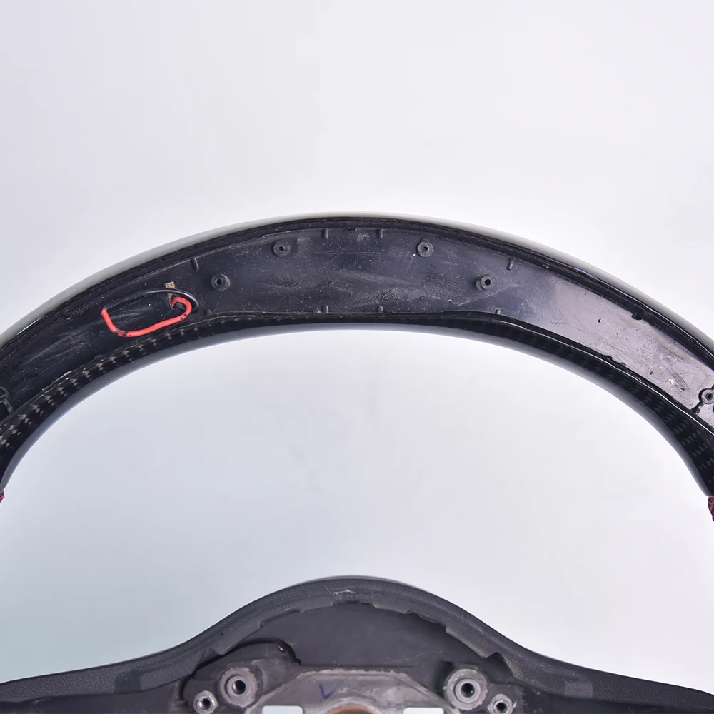 Carbon Fiber Genuine Leather Steering Wheel With Multi-Color Ambient LED For Mercedes Benz 809