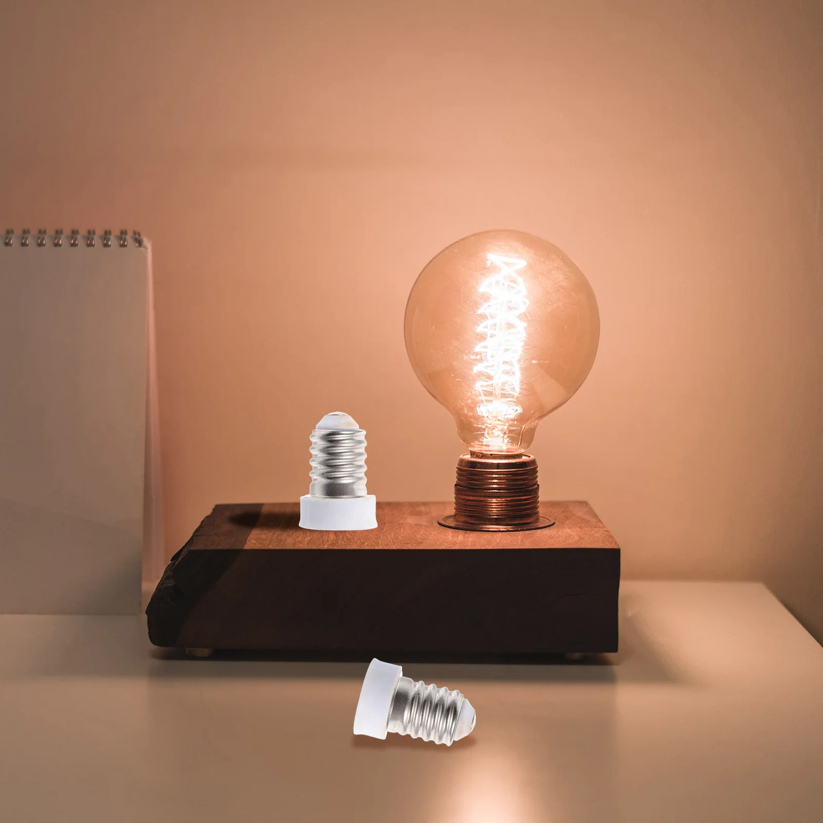 

10pcs 10 E14 E12 Light Socket Converters White Lamp Light Bulb Adapter Head Adapters LED Lights Bulb Holders Screw Base