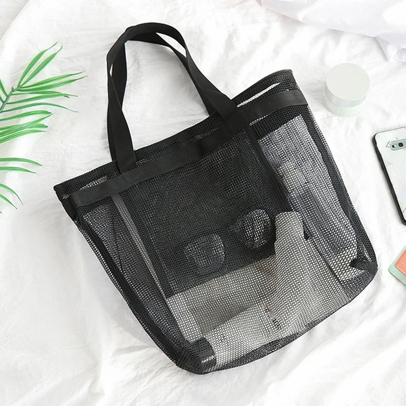

Вместительная дышащая пляжная сумка из сетки с разделением на сухую и влажную зоны, портативная сумка для плавания, дорожная сумка для хранения вещей