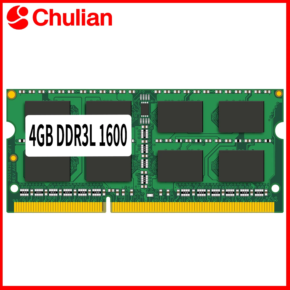 For Notebook Sodimm Memoria Laptop Memory Ram 1.35V PC12800 DDR3L 1600MHz 204PIN DDR3 For 4GB Memory For Intel CPU Or AMD CPU