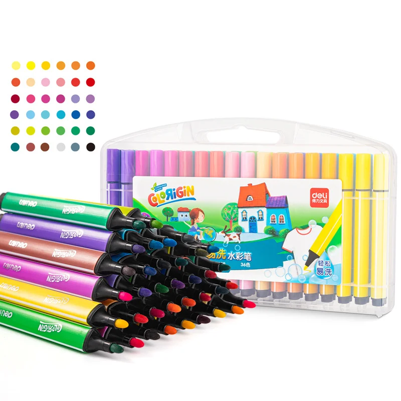 

12/24/36 Color Watercolor Pen Art Marker Painting Set Color Children's Gifts Safe and Non-toxic Paint Pens for Children