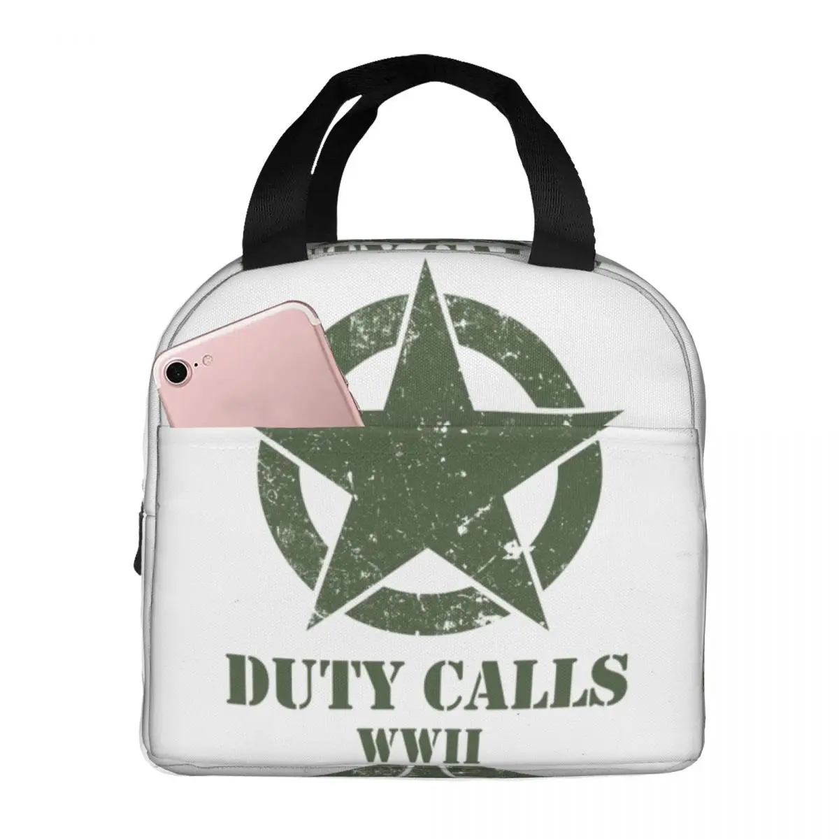 Military Tactical Army Star Thermal Insulated Lunch Bag Women Resuable Lunch Container for Outdoor Picnic Multifunction Food Box