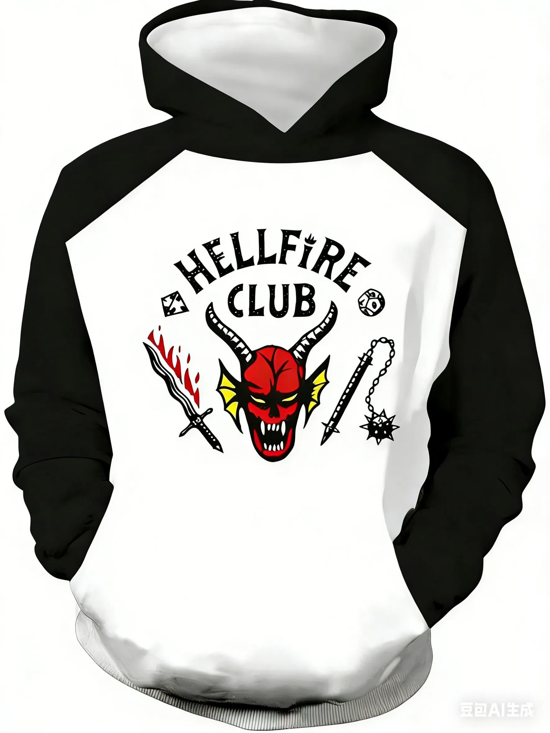 2026 sudaderas con capucha para hombres y mujeres, ropa deportiva Hellfire Monster, ropa de calle de moda, tops de manga larga para juegos de rol