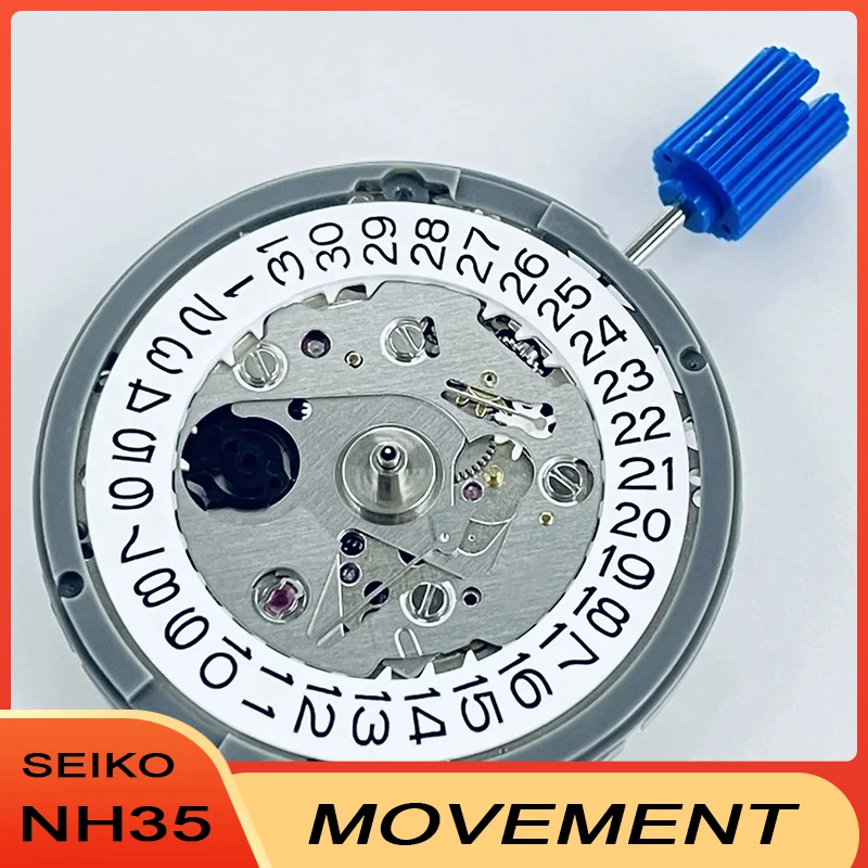 Giappone genuino NH35 movimento meccanico automatico alta precisione 24 gioielli Mod sostituzione orologio NH35A data alle 3:00