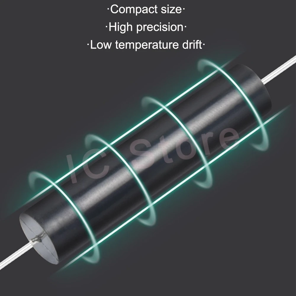 1PCS 0.5W EE High Precision Resistor 1R-10MR 1/2W 0.1% Non-Inductive Low TCR Metal Film Calibration Sampling Resistor 10K 30K 1M