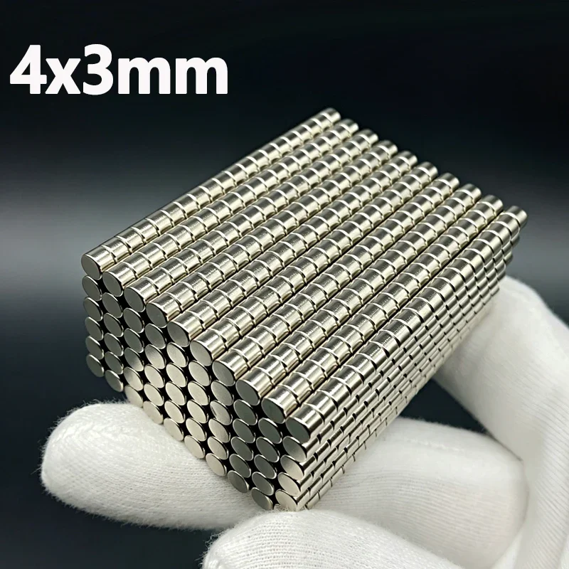 4x3mm Magnet N35 NdfeB Permanent Magnetic Imanes Small Round Shape Neodymium Magnet 4*3mm Accessory 50-1000pcs Fridge Craft Diy