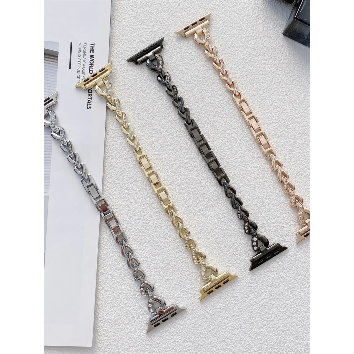Bracelet de montre en acier inoxydable pour iWatch Ultra 2 Series 10/9/8/7/6/5 Bracelet de montre tendance 42/44/45/46/49 mm 38/40/41 mm_voghion.com
