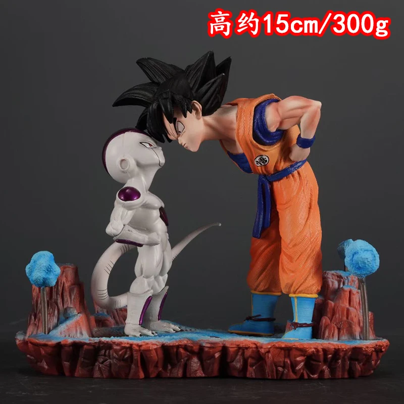 Anime Dragon Ball Z Frieza Vs Son Goku Figurine 15cm Gk Pvc Action Figures Statue Collection Model Toy Gifts Ornaments Statues D