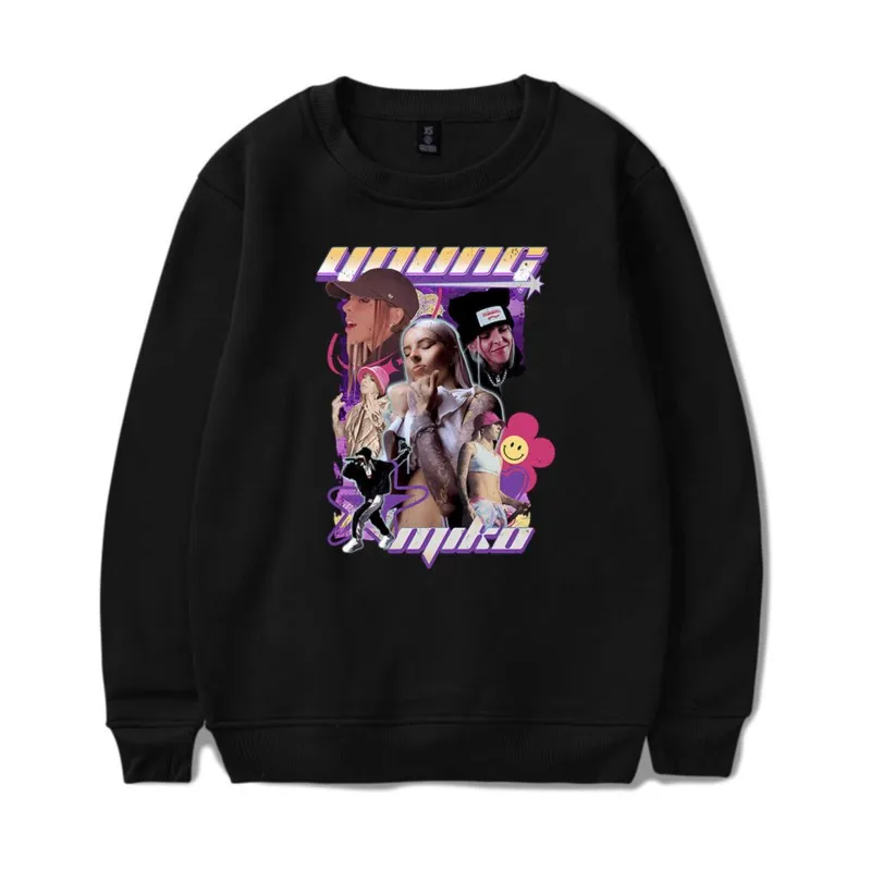 

Young Miko Merch Long Sleeve Crewneck Sweatshirt Winter For Women/Men Unisex O-neck Hiphop Rapper Streetwear