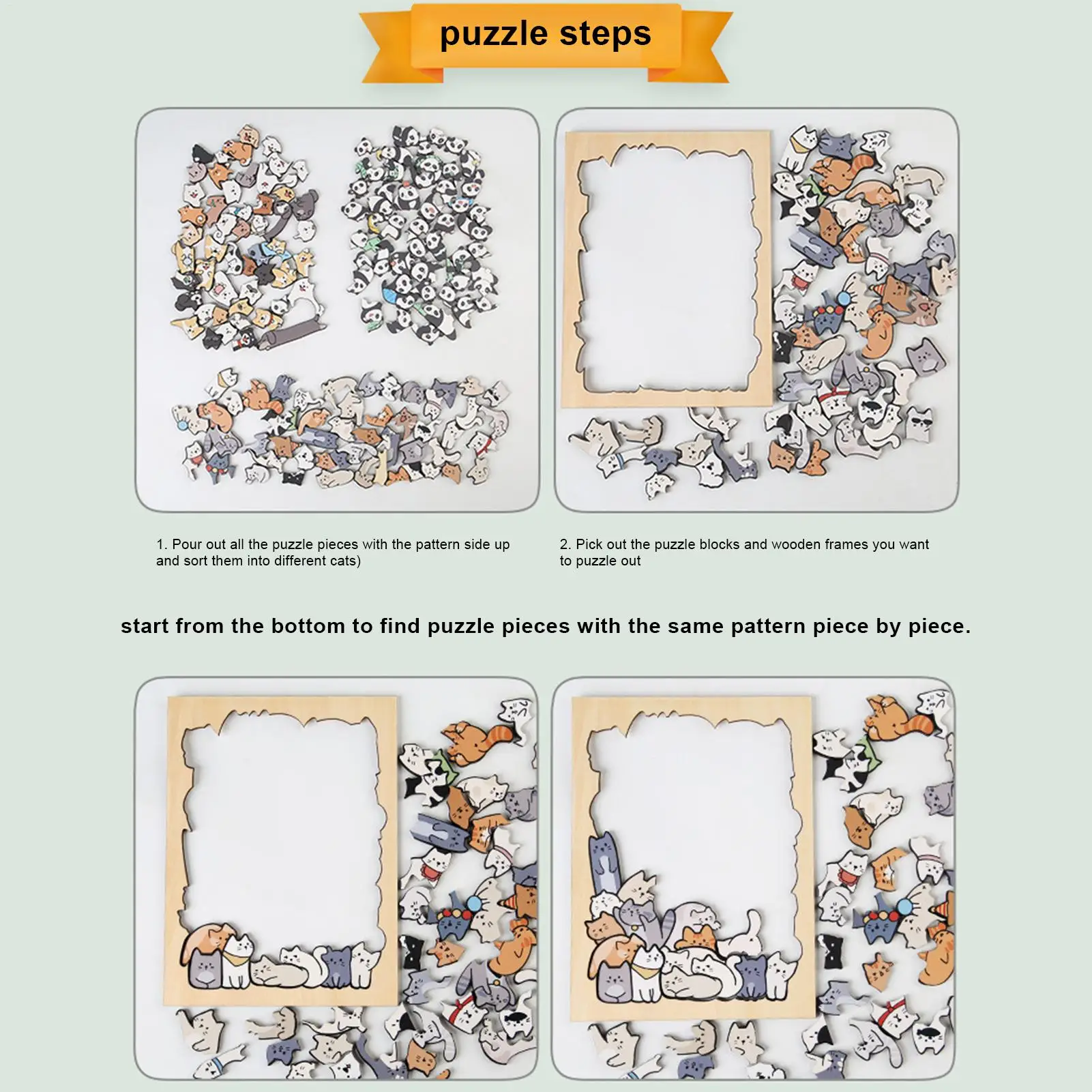 Adult Jigsaw Puzzles Cat Theme Board Game Creative Puzzles For Kids Family Game Rainy Day Holiday Gathering Weekend Social