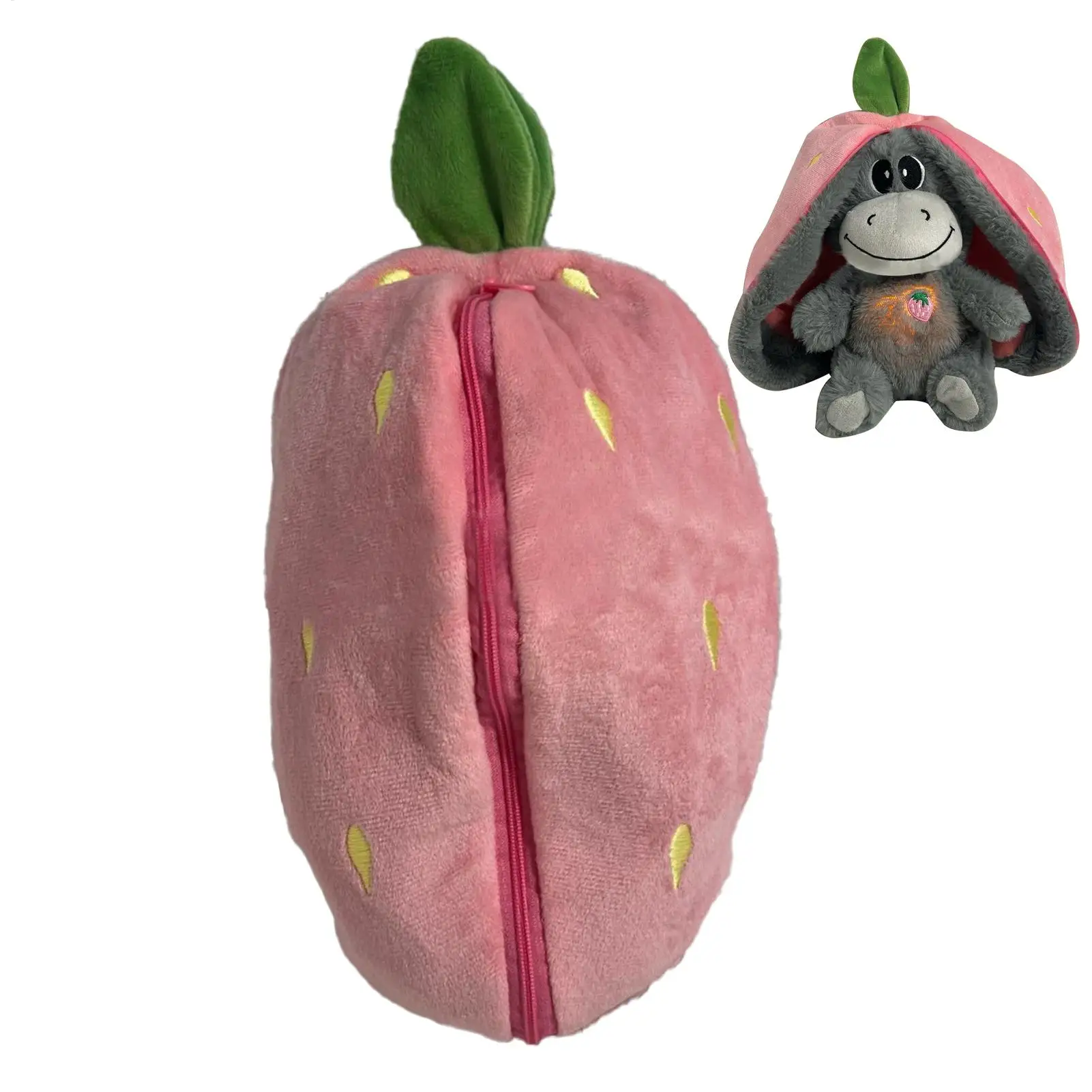 Muñeco con sonido de 30cm con luces musicales, juguete de peluche para dormir, Animal de peluche con movimiento realista para respirar, regalos de fiesta para niños