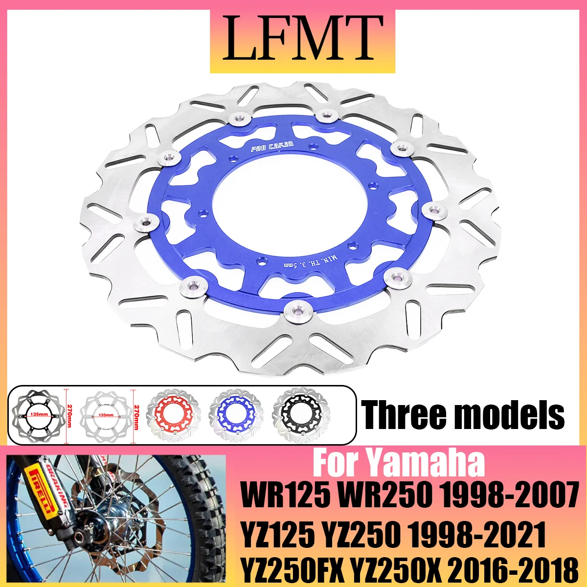 Motorcycle Front 320mm Brake Disc Rotor Disk For Yamaha YZ125 YZ250 YZ250F YZ250X YZ400F YZ450F WR125 WR250 WR250F WR400F WR450F