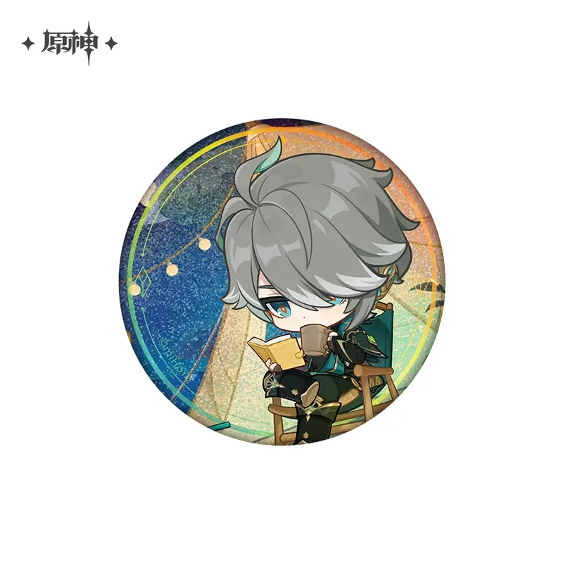 Sunsyea Genshin Impact Official Merch miHoYo Original Q Version Theme Series Badge Acrylic Ornament Pillow Alhaitham Kaeya Ganyu