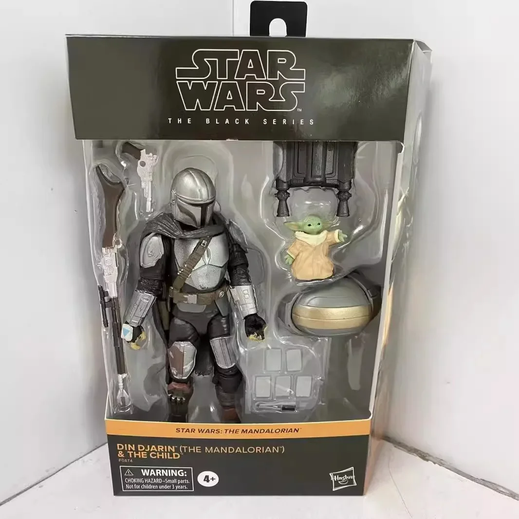 

Star Wars Black Series-Din Djarin Mandalorian Action Figure Toys Baby Yoda Joints Moveable Cartoon Anime Model Toys Ornament