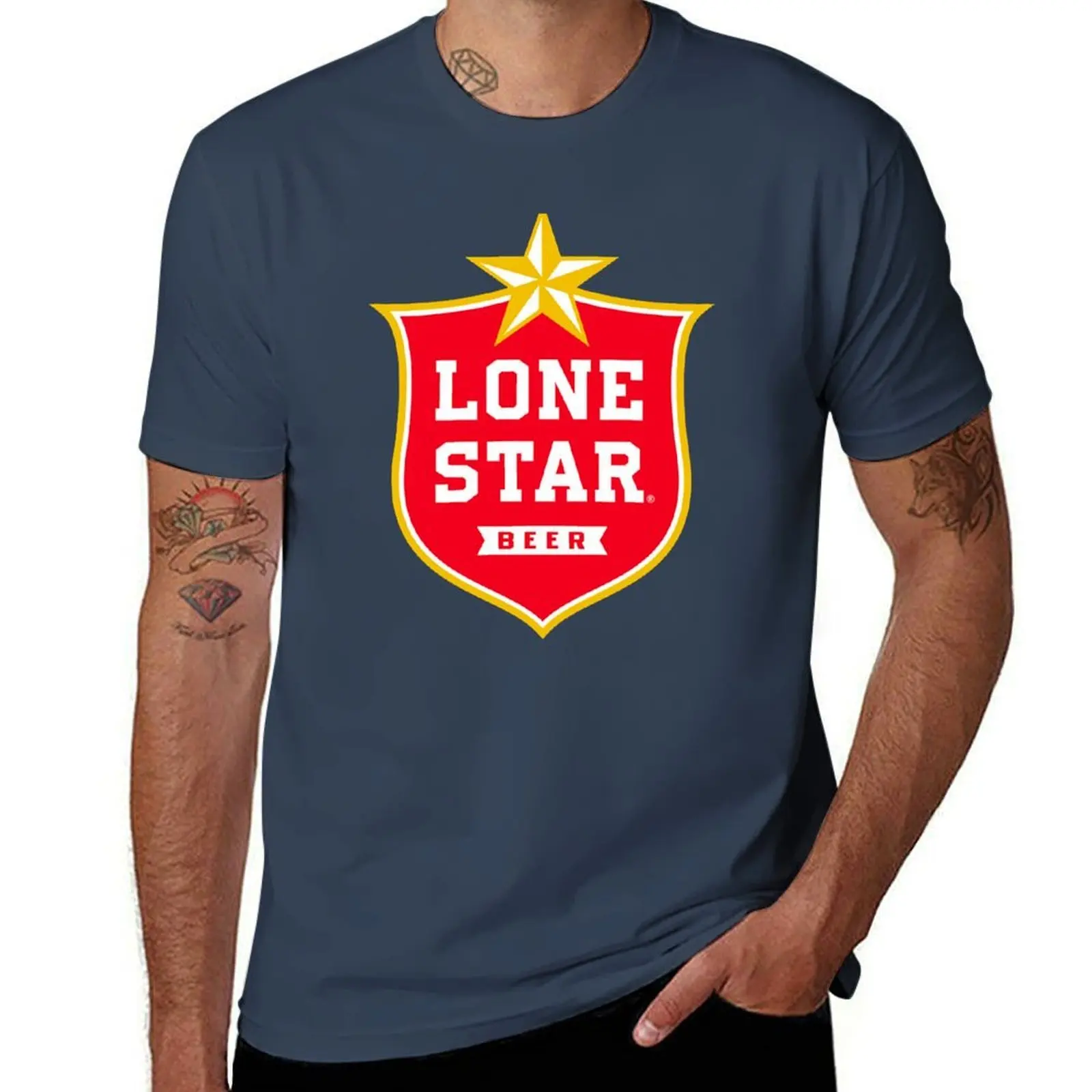 

Lone Star Beer brewery logo T-Shirt t shirt for man t shirts for man slim fit T-Shirt