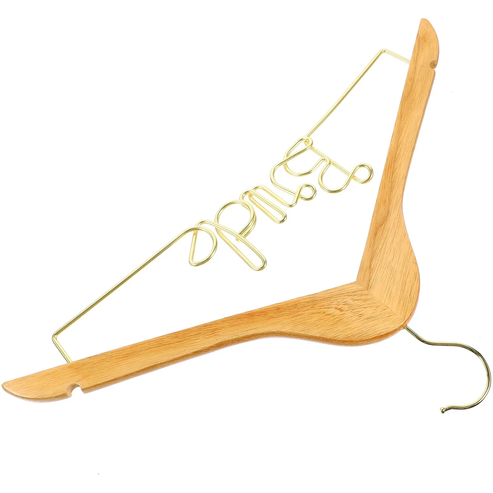 Wedding Clothing Hanger Premium Wooden Wire Design Non-Slip Secure Hold Delicate Gown Protection Wedding Day Bridal Closet