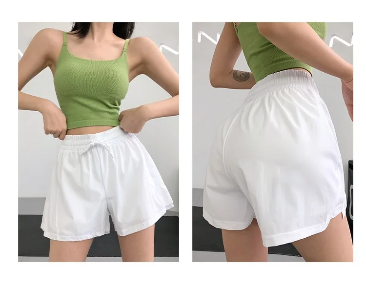 Hochgeschnittene, schnelltrocknende Sportshorts für den Sommer, Sportbekleidung, Fitness- und Yoga-Kleidung, Damen-Lauf- und Radfahrshorts, Workout-Kleidung – Detail 13