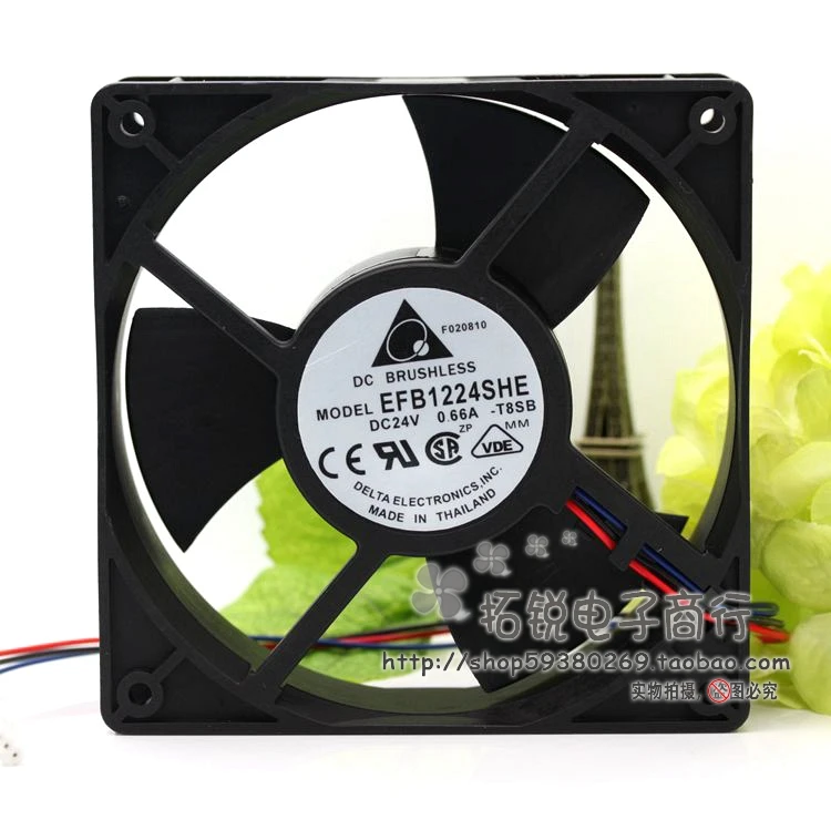 Delta Delta EFB1224SHE-T8SB 24V 0.66a 12038 Emerson Ct Inverter Fan